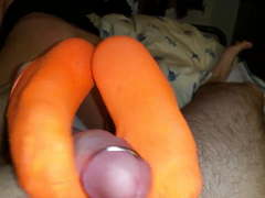 Hot sockjob from my babe in orange ankle socks