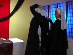 Lucky Priest Fucks two sexy Nuns