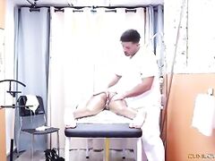 Horny Latina fucks the physiotherapist