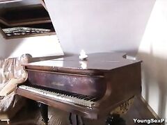 Classical music makes her horny for big cock