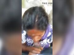Indian Mom old Mature blowing her sons friend - Cum in mouth