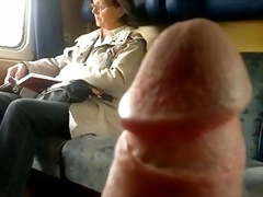 Train Dick flash to Mature - with Cum