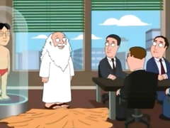Gods Small Asian Penis Joke in American Cartoon for